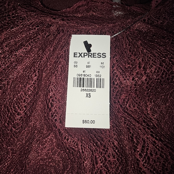 EXPRESS Lace Long Sleeve Size XS - Picture 2 of 4